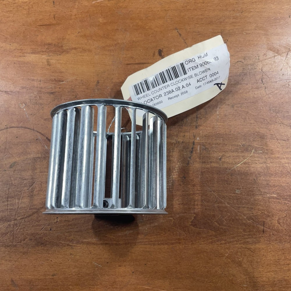 Counterclockwise SquirrelCage Blower Wheel 4-1/4” Diameter 3-7/16” Width