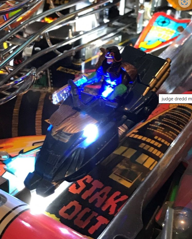 Judge Dredd JD Pinball Machine MOTORCYCLE LED mod