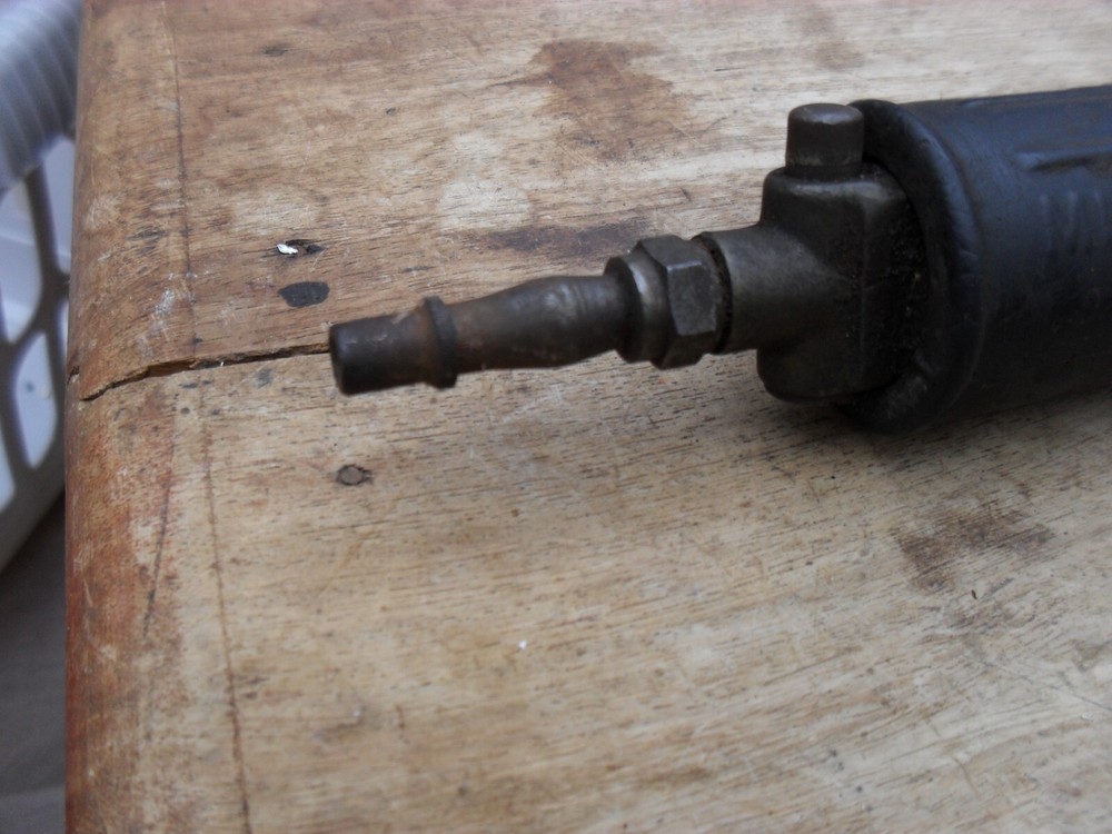 vintage desouter mighty atom air tool drill jacobs chuck with key