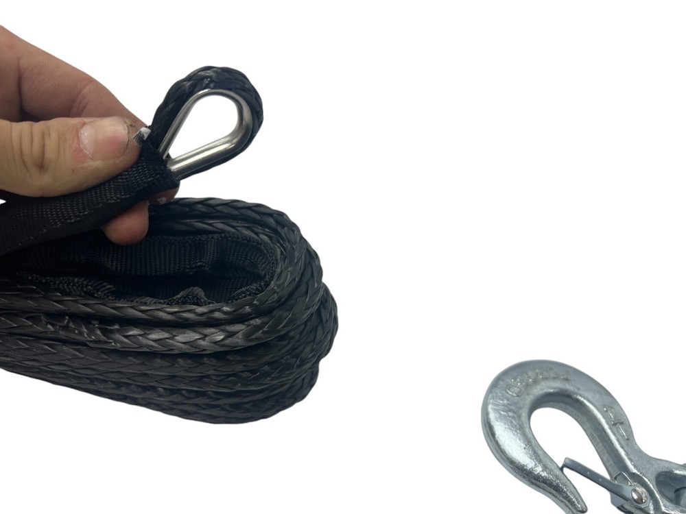Synthetic Winch Rope Cable Line Protecting Sleeve Snap Hook Rubber Stopper