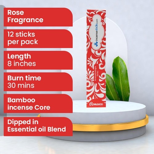 Romance Incense 8" 12 Sticks Pack: 2 Packs