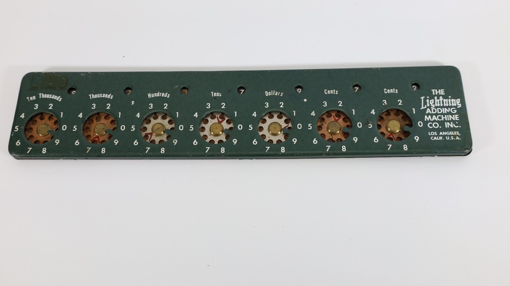 VINTAGE LIGHTING ADDING MACHINE / MANUAL CALCULATOR - PLUS!!