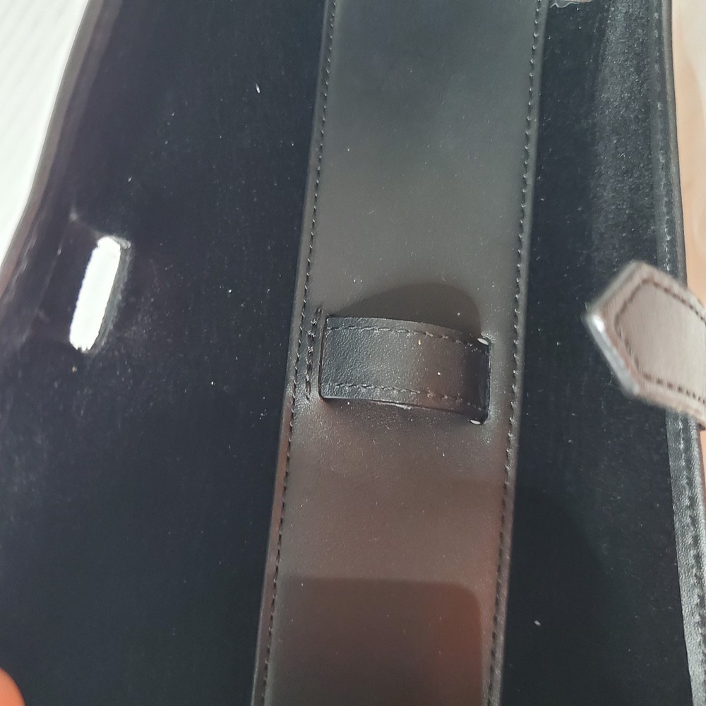 Black Leather Pen Pouch Case Single New In Box Envelope Style