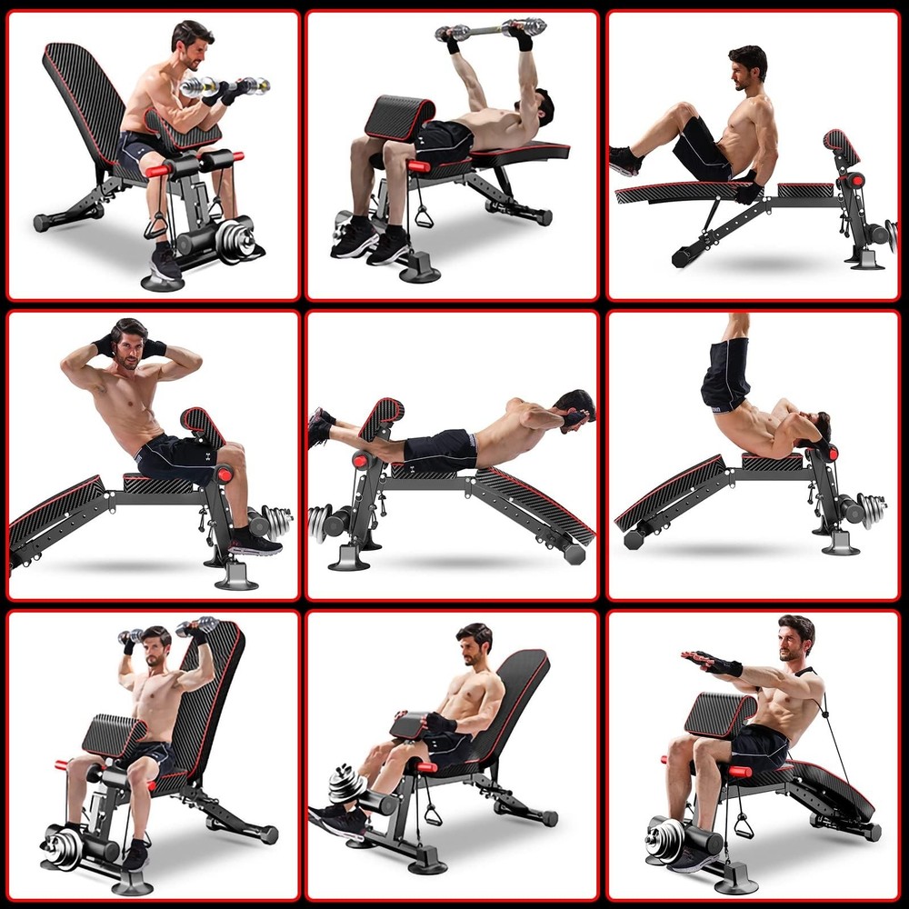 Adjustable Weight Bench - Utility workout Benches for Exercise, Free Installa...