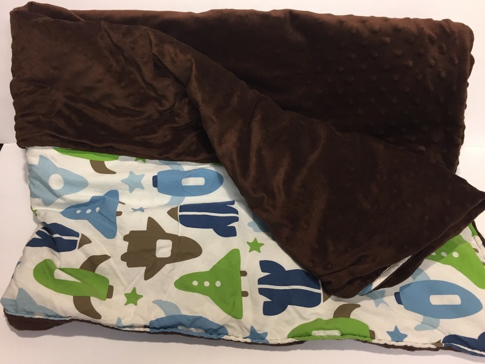 DwellStudio Baby Boy Target Space Rocket Crib Bedding Skirt Sheet Blanket