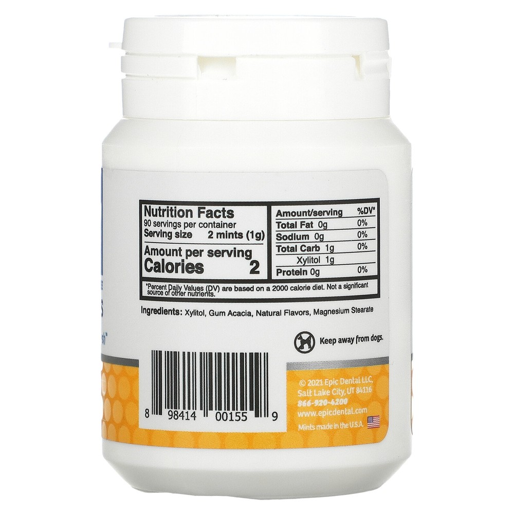 Xylitol Mints, Fresh Fruit, Sugar-Free, 180 Pieces