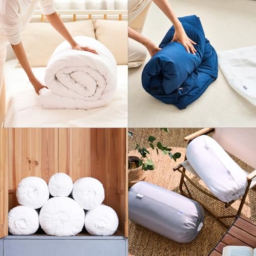 Roll&Stack Storage Bag Organizer(58) X 2 - Perfect for Comforters, L White
