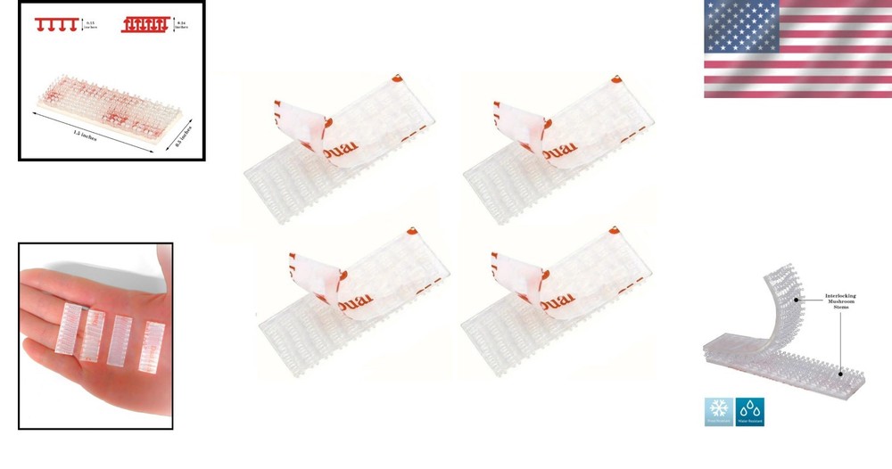 Easy-Install 4-Pack Adhesive Mounting Strips for Windshield Transponders