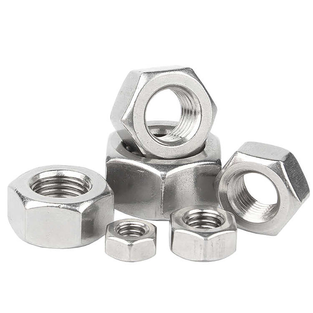Whitworth (BSW) Thread Hex Full Nuts - 304 A2 Stainless Steel Multiple Sizes