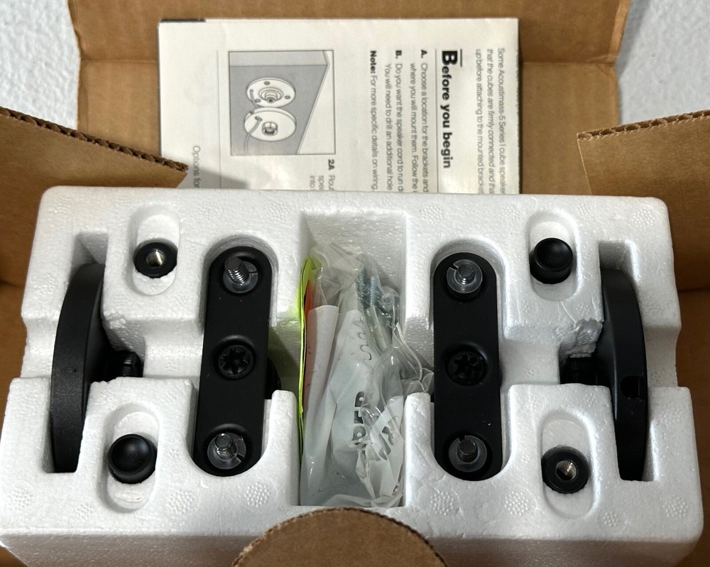 1 Pair Bose Universal Speaker Wall/Ceiling Mount Kit UB-5 Black