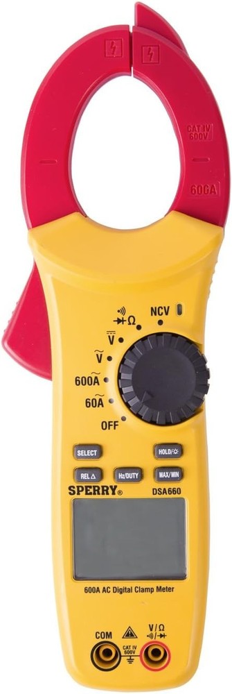 Sperry Instruments DSA660 Digisnap Digital Clamp Meter, 600A AC