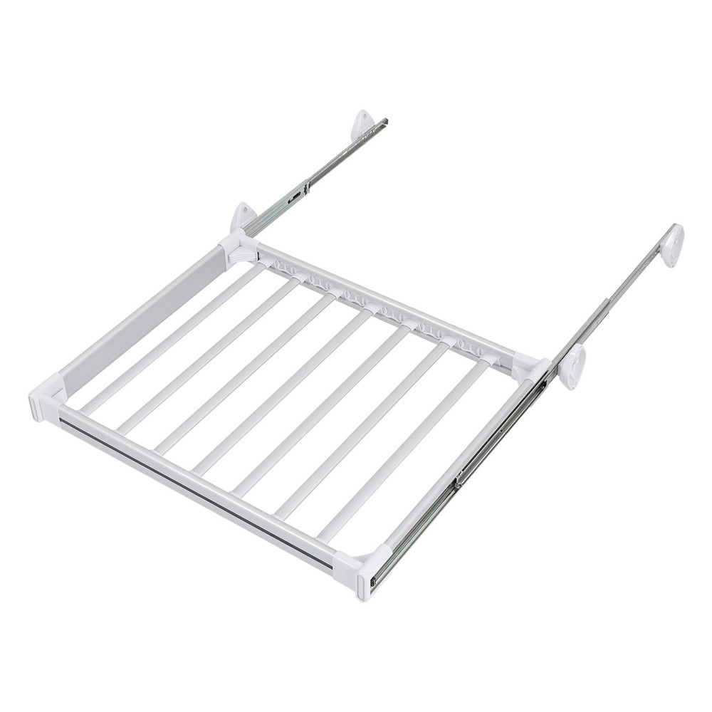 Wall Mount Pull Out Trouser Rack Closet Pants Hanger 11Bars Pants Storage Holder
