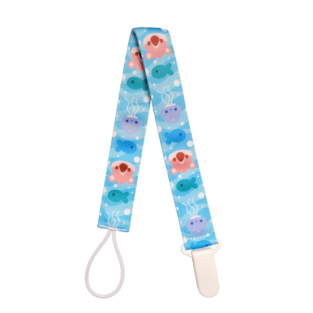 ODU Adult Pacifier Clip - Otters - White