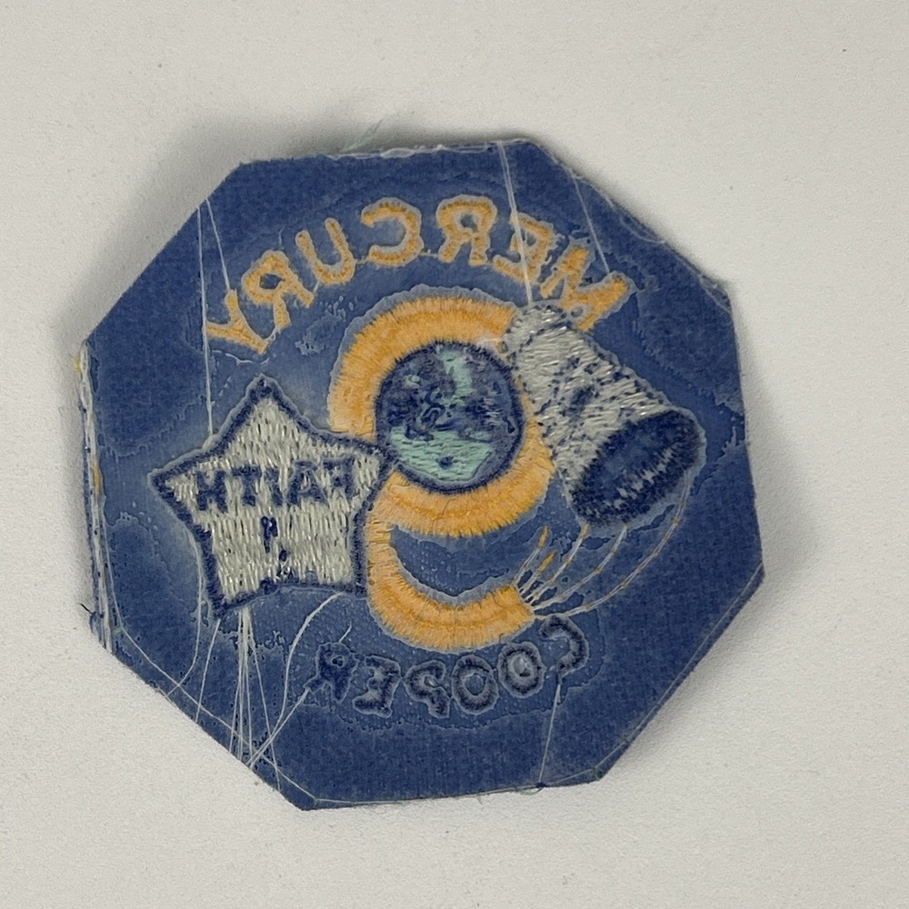NASA APOLLO MERCURY Space Program Patch Embroidered Badge Vintage Gray B1598