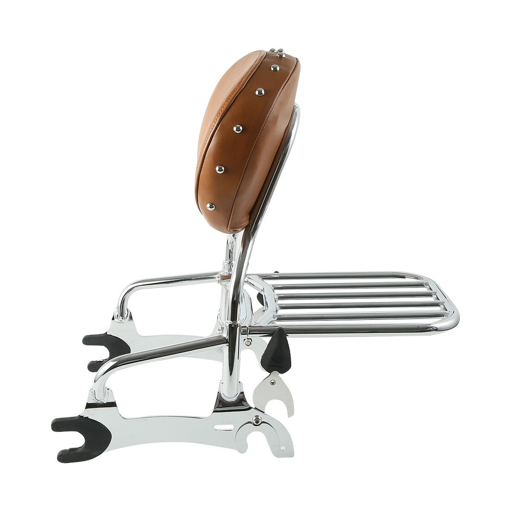 12" Backrest Sissy Bar Rack & Mounting Spools Fit For Indian Chieftain 2014-2024