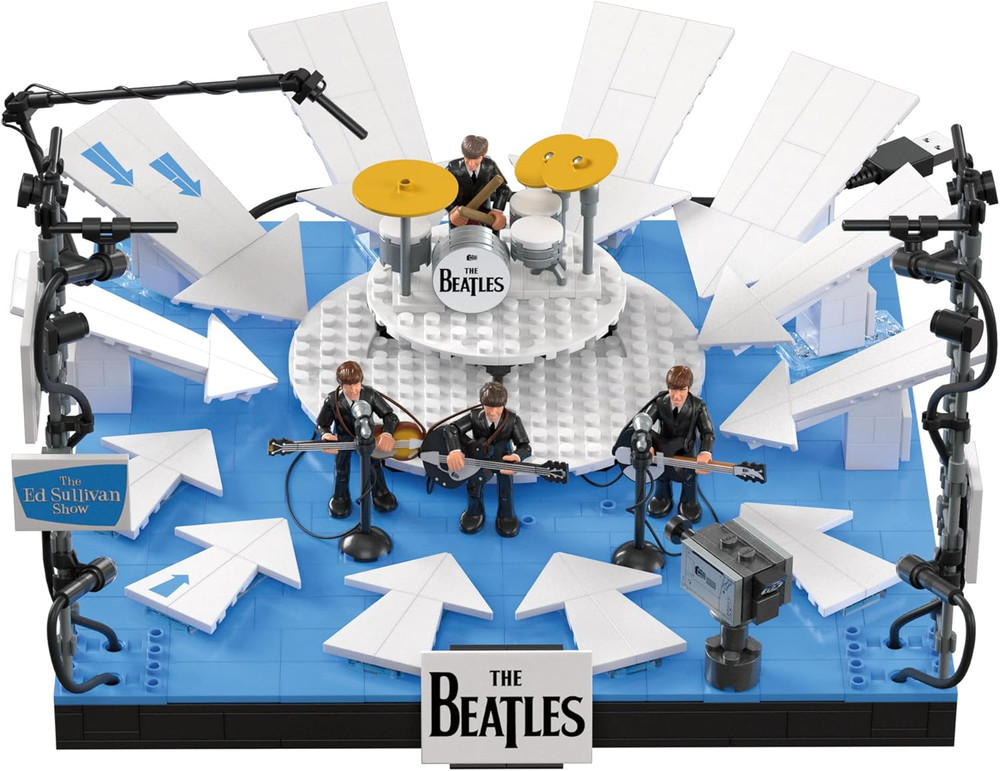 MEGA the Beatles Building Set with 681 Pieces, 4 Poseable Action Figures and Ed