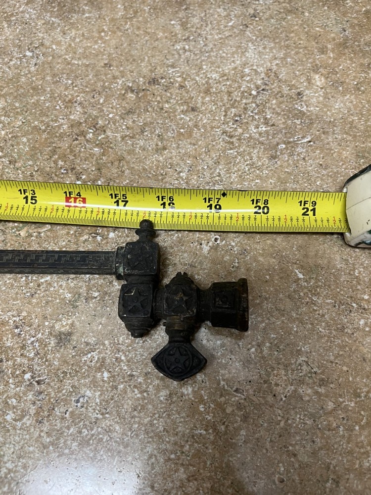 Antique brass gas valve