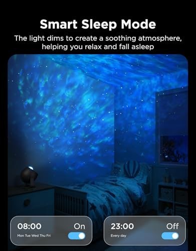 Star Light Projector with Ocean Wave Effects, 40+ Scene Modes, LED Night Light,