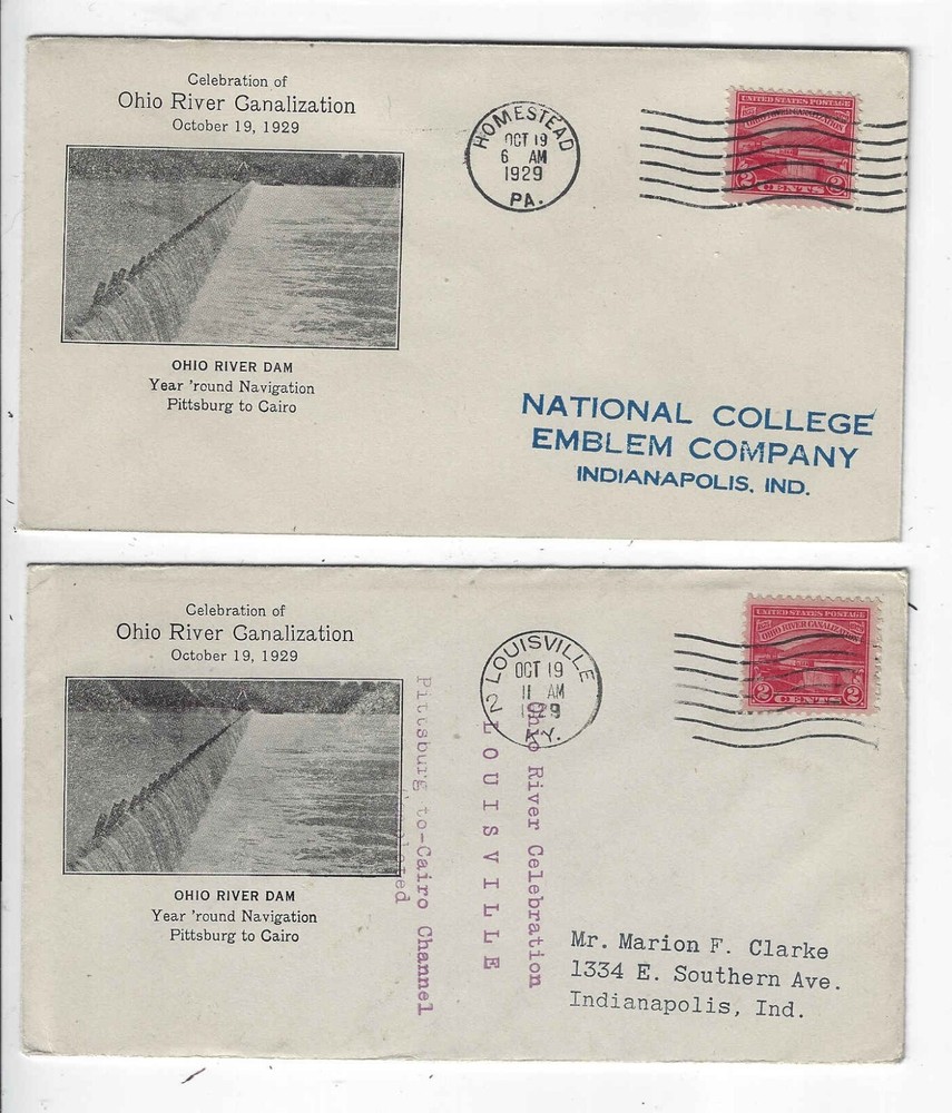 FDC's # 681-13 x 7 cxls -- Ohio River -- Shockley