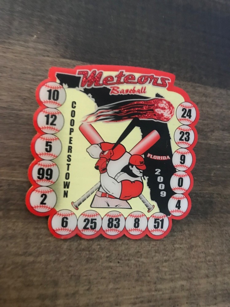Meteors Florida Cooperstown Baseball Player 2009 Lapel Pin Pinback Hat Comet