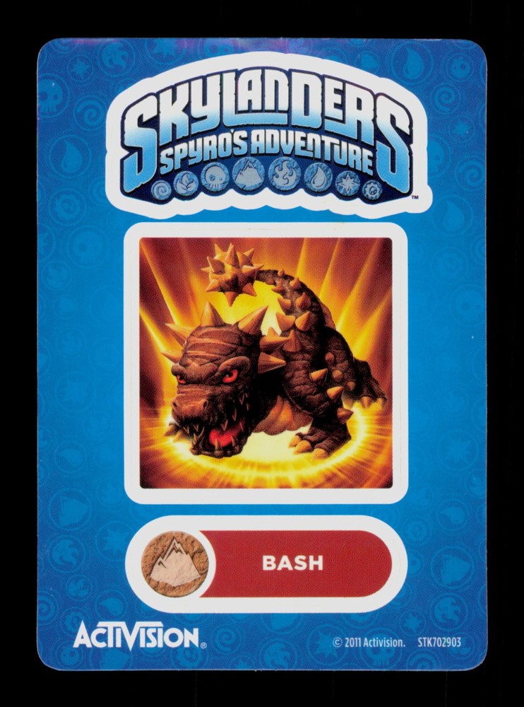 Bash Skylanders Spyros Adventure 2011 Activision Sticker