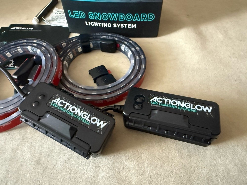 ActionGlow AG2 LED Snowboard Lighting System - 7 Color Modes & 100% Waterproof