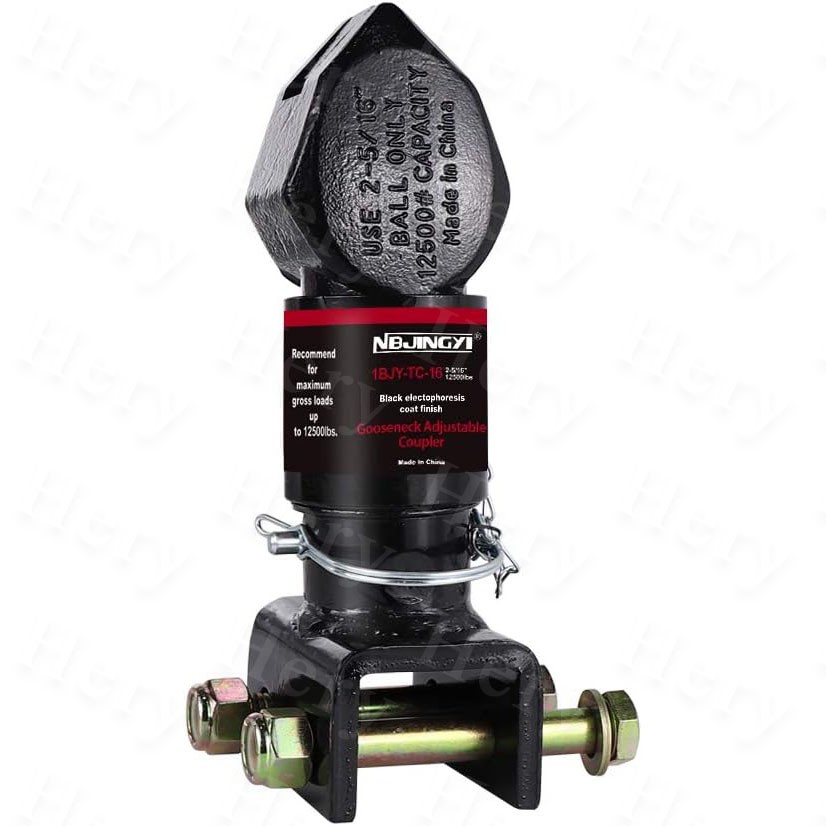 Heavy Duty Cast Adjustable Trailer Coupler 2-5/16" Ball 12500 LBS Channel-Mount