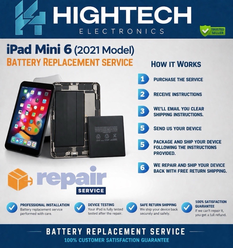 iPad Mini 6 (6th Generation - 2021) Battery Replacement Service