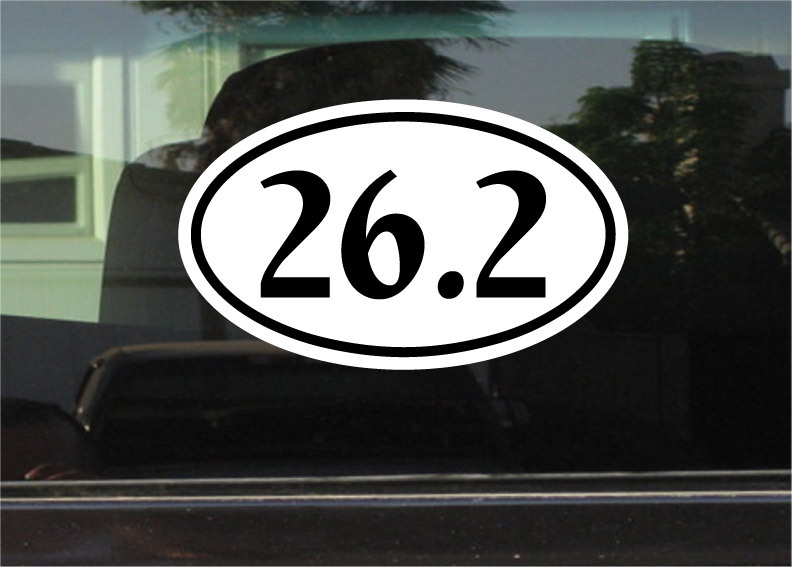 26.2 MARATHON OVAL VINYL DECAL/STICKER