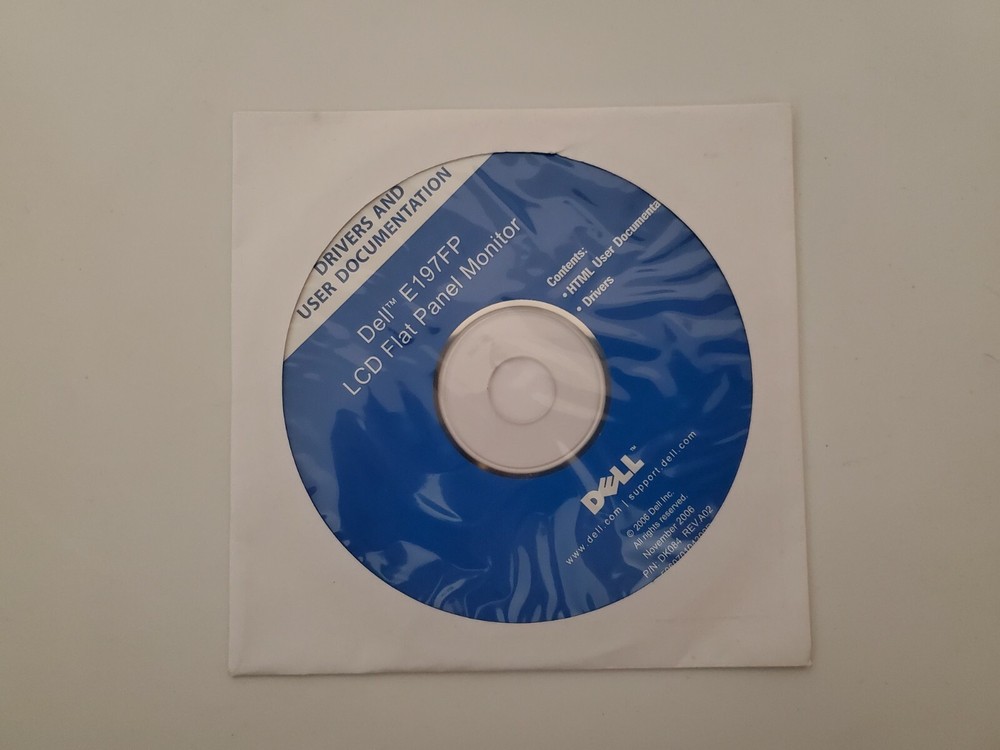 Dell E197FP LCD Flat Panel Monitor Disc Drivers and Documents 2006 New