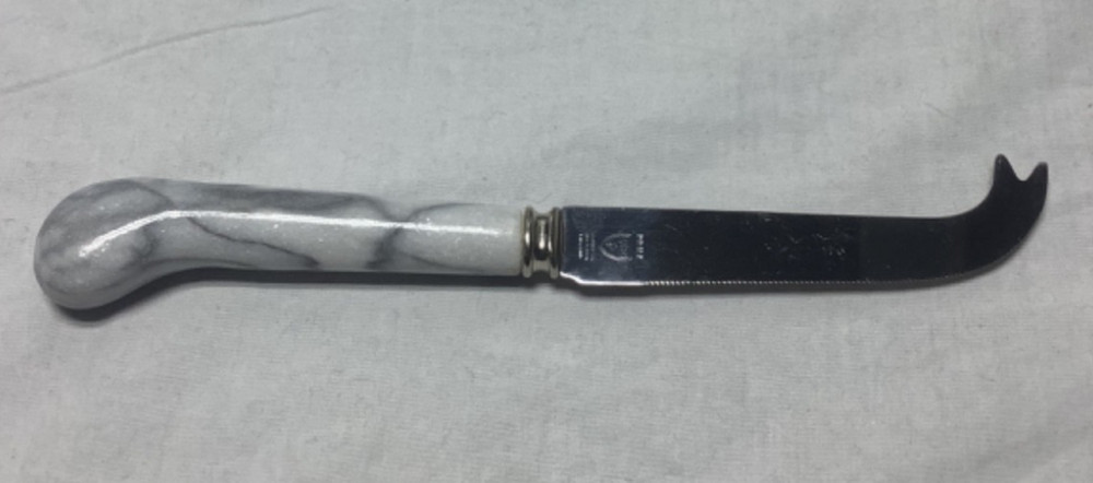 Sheffield Prill Cheese Serving Set Knife and Slicer Marble Handle