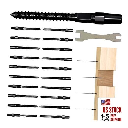 Pair Cable Railing Kit, Invisible Crimp Fitting Deck Cable Railing 10 Black