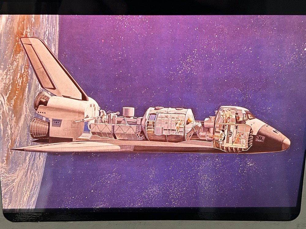 1978 NASA KSC Space Shuttle Orbiter Cross-section View Presentation Transparency