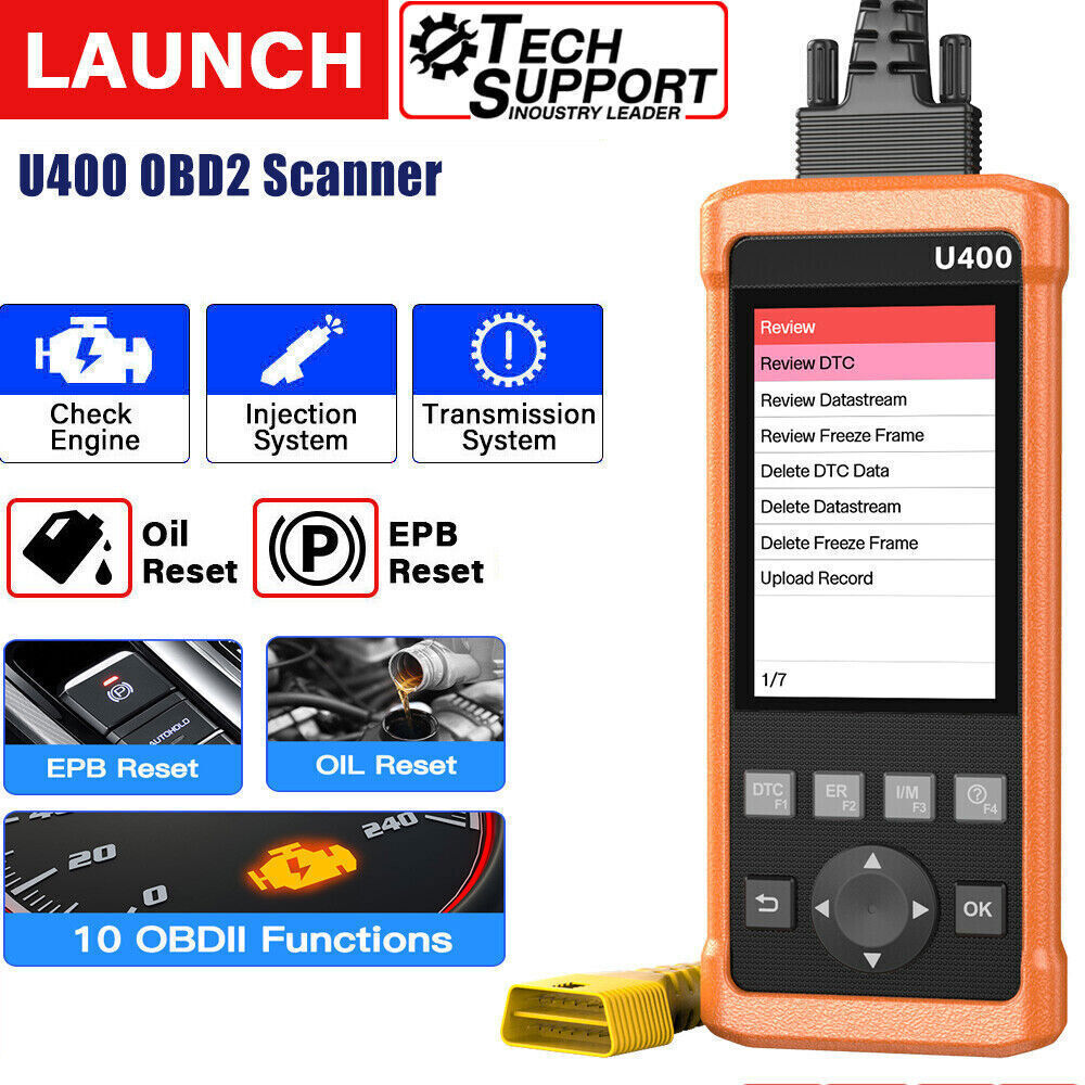 LAUNCH U400 OBD2 Scanner Car Auto Diagnostic Tool Oil EPB Reset AT Code Reader