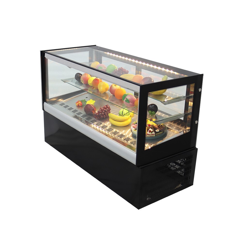 220V Refrigerated Display Case Bakery Refrigerator Showcase 47.2" Long 47.55Gal