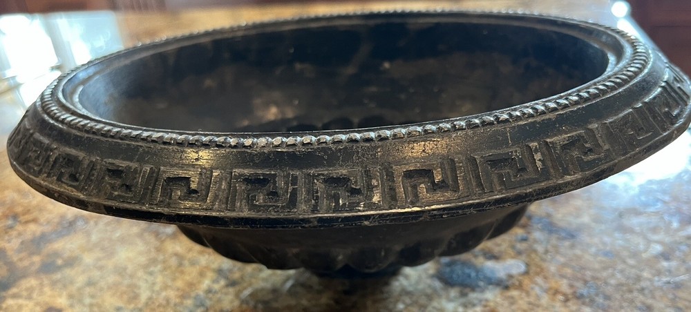 Vintage Cast Iron Urn Oval Planter