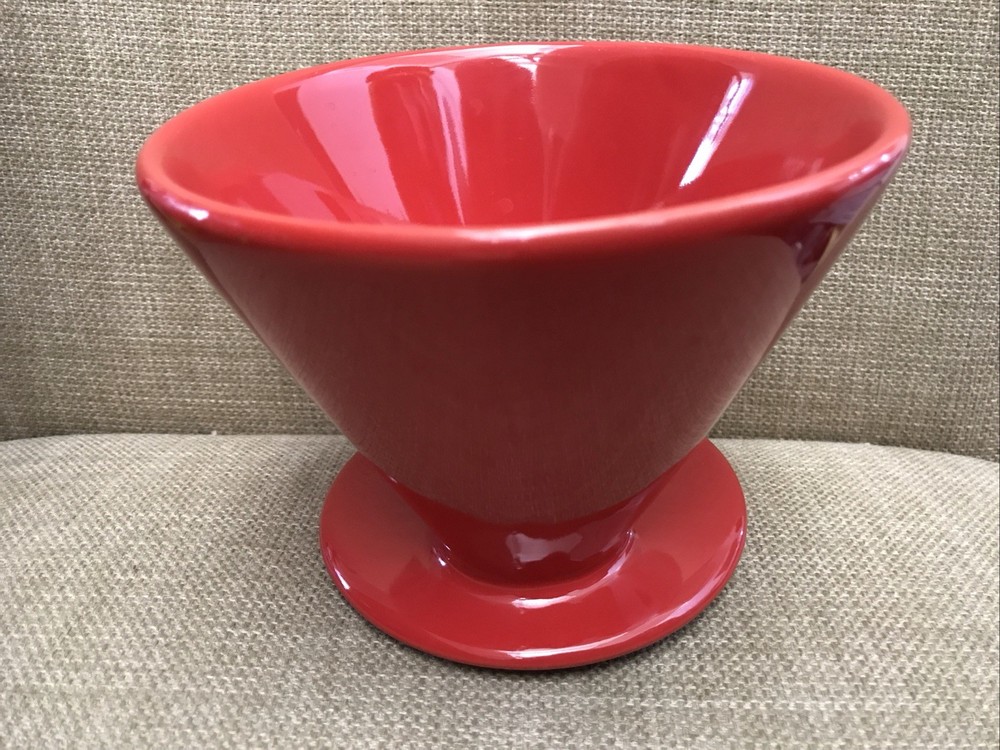 Red Pottery Pour Over Coffeee Maker Large