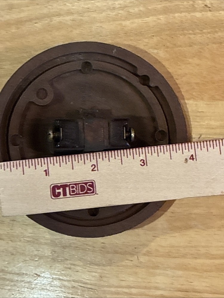 Vintage Circular Toggle Light Switch Bakelite 4" Brown