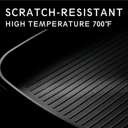 9.5" Nonstick Square Grill Pan with Lid, Titanium Ceramic, Stay-Cool Handle, PFO