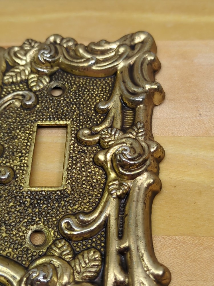 Vintage AmerTac Brass Single Light Switch Plate