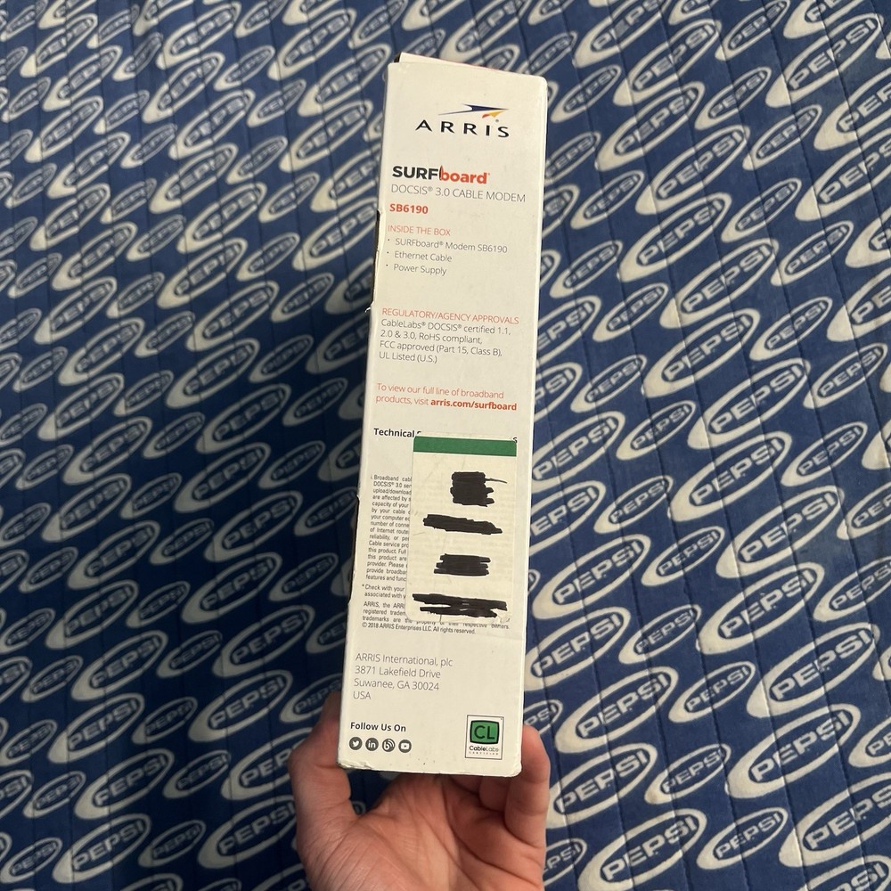 Arris Surfboard DOCSIS 3.0 Cable Modem SB6190 - NEW Open Box