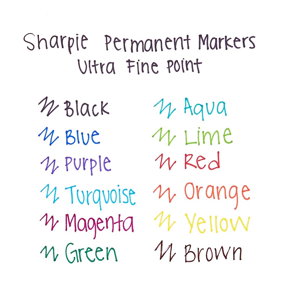 Ultra Fine Point Black Permanent Markers - 2 Count, Retractable Design