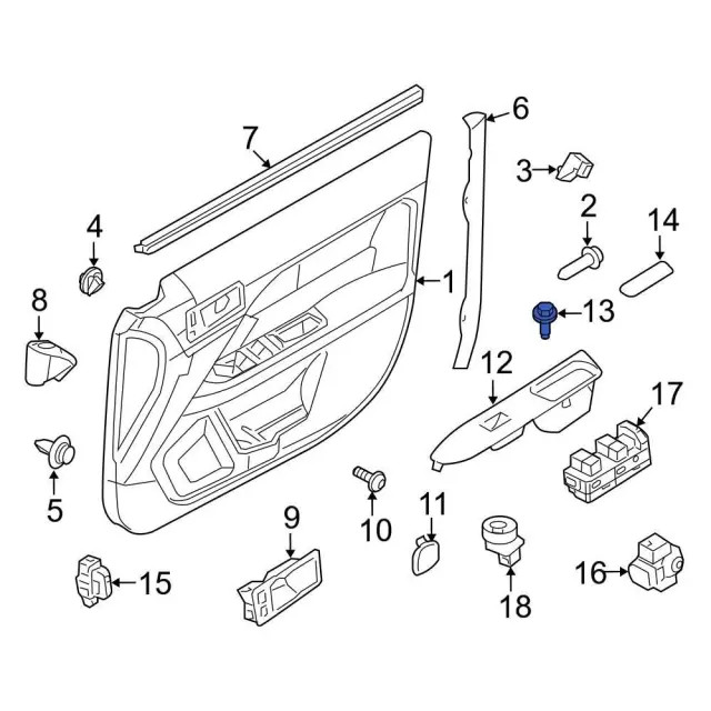 Genuine Ford Switch Bezel Screw W505153-S424