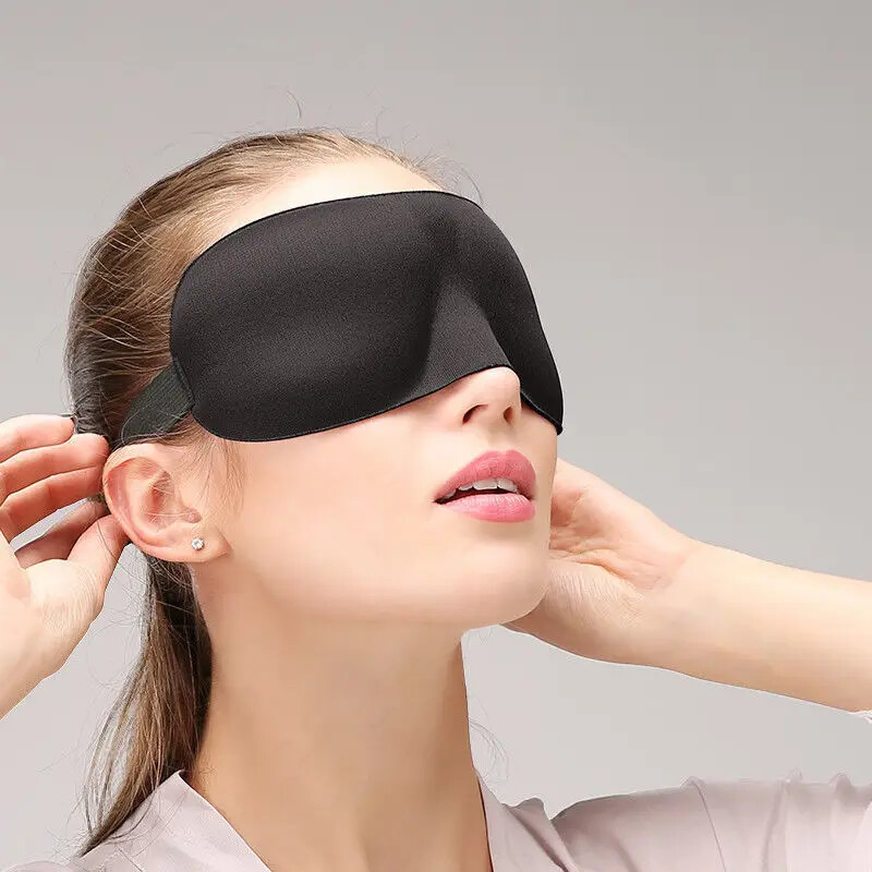 New Black 3D Block Out Light Sleeping Mask