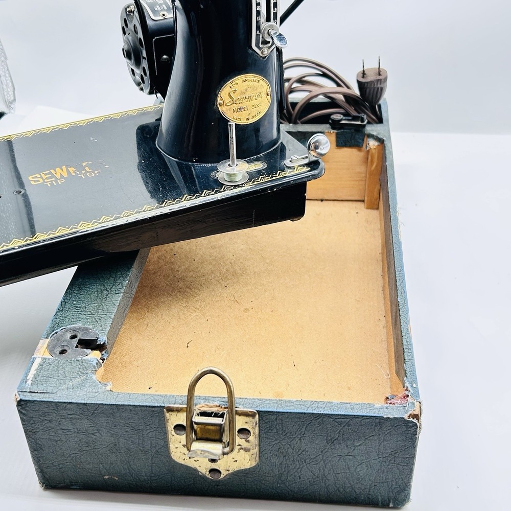Sewmor Sewing Machine Model 303 Featherlight Portable + Case (Not working?)