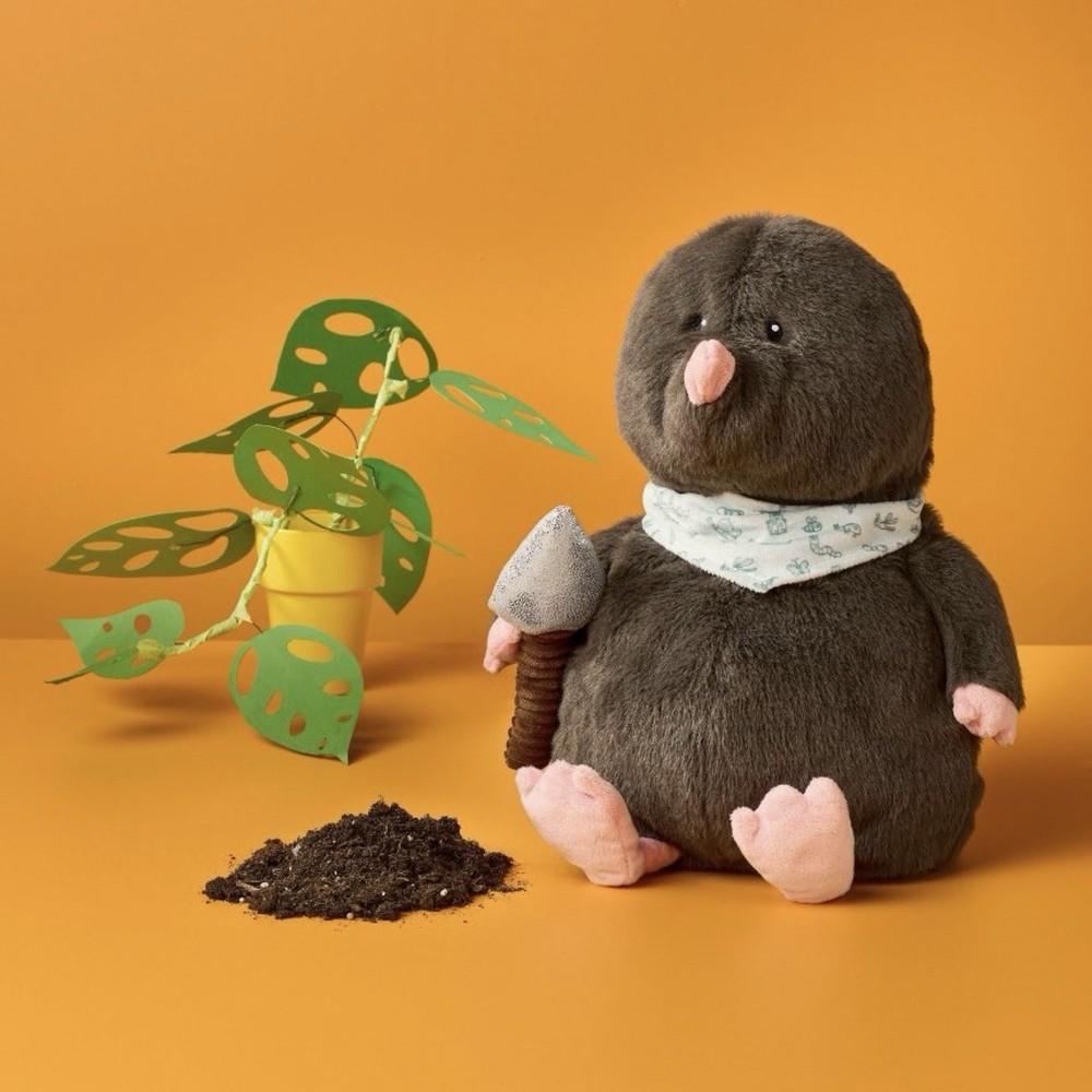 Gigglescape 12” Mole Plush with Scarf and Spear Spring Easter NWT