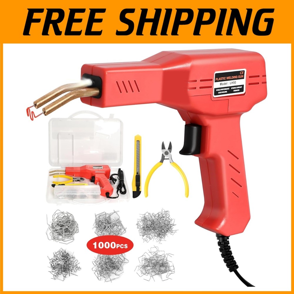 Plastic Welder Kit with 1000 Staples