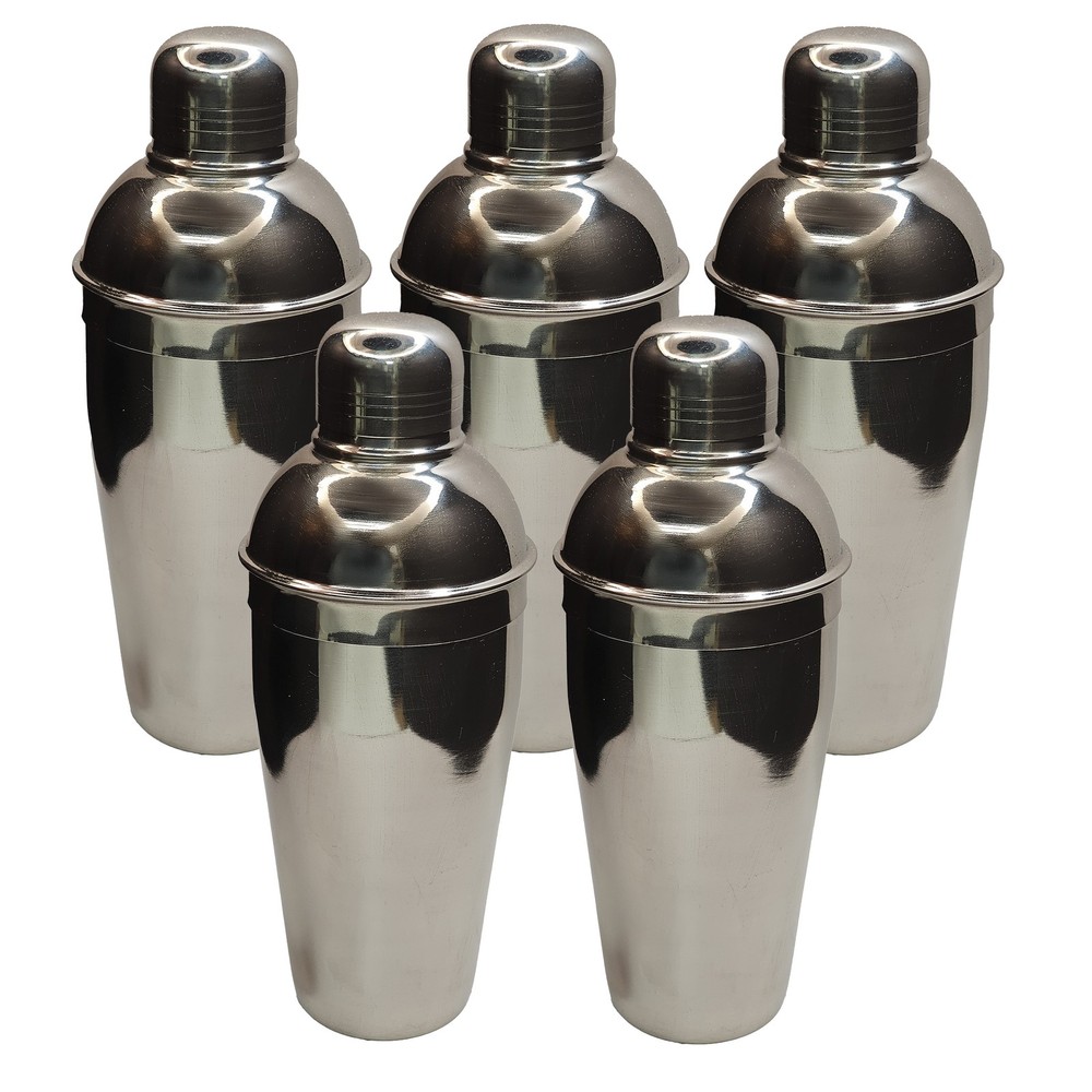 Home Brew Ohio Barware Stainless Steel Cocktail Shaker 750ml (Set of 5)