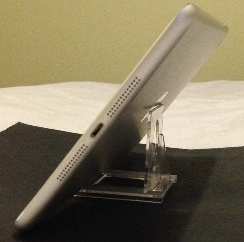 Tablet iPad 2-Piece Compact Adjustable Clear Acrylic Desktop Display Stand Easel