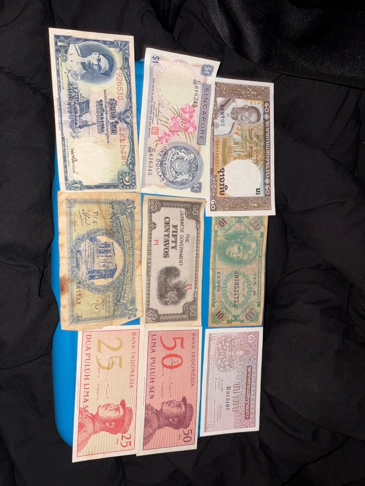 old foreign paper money